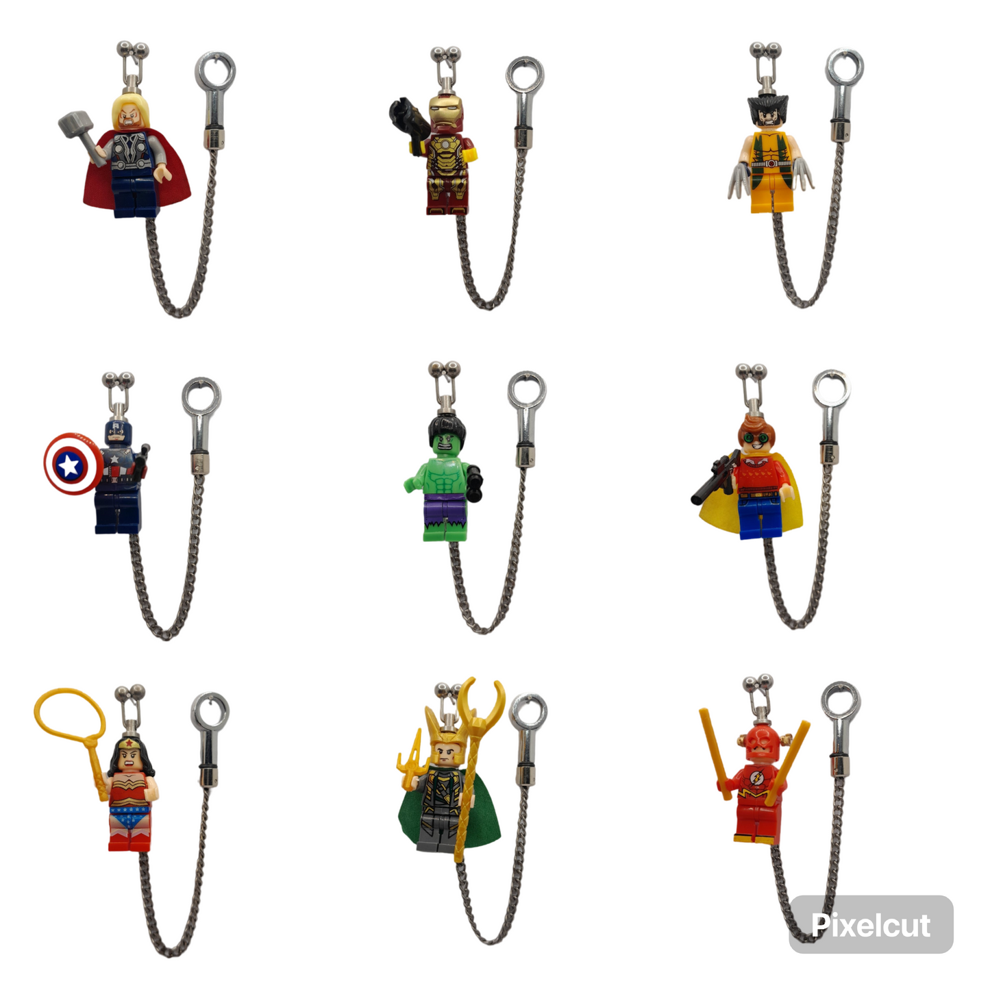 Minifigure Marvel Character Bobbins (66 Different Characters Available)