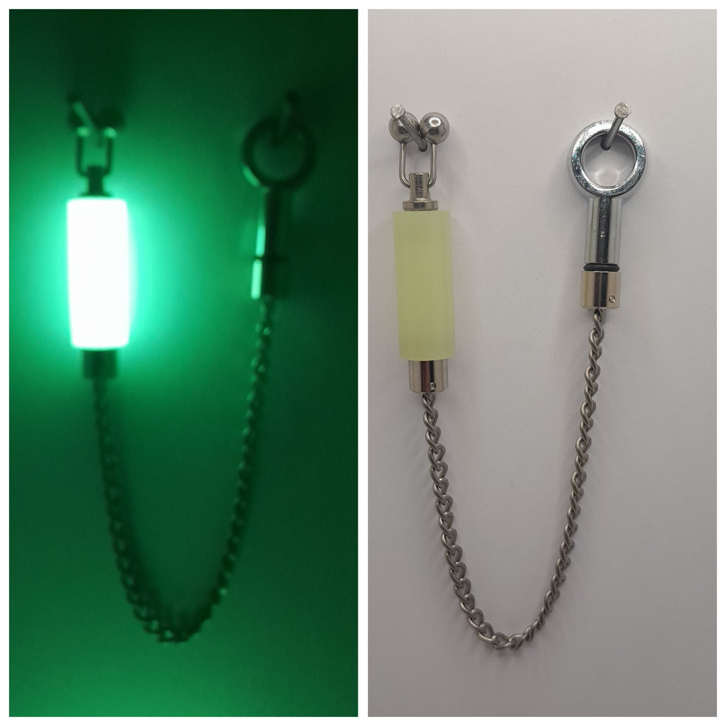 Slim Glow In The Dark Bobby's Bobbin With Black Or Stainless Chain Available In Three Lengths