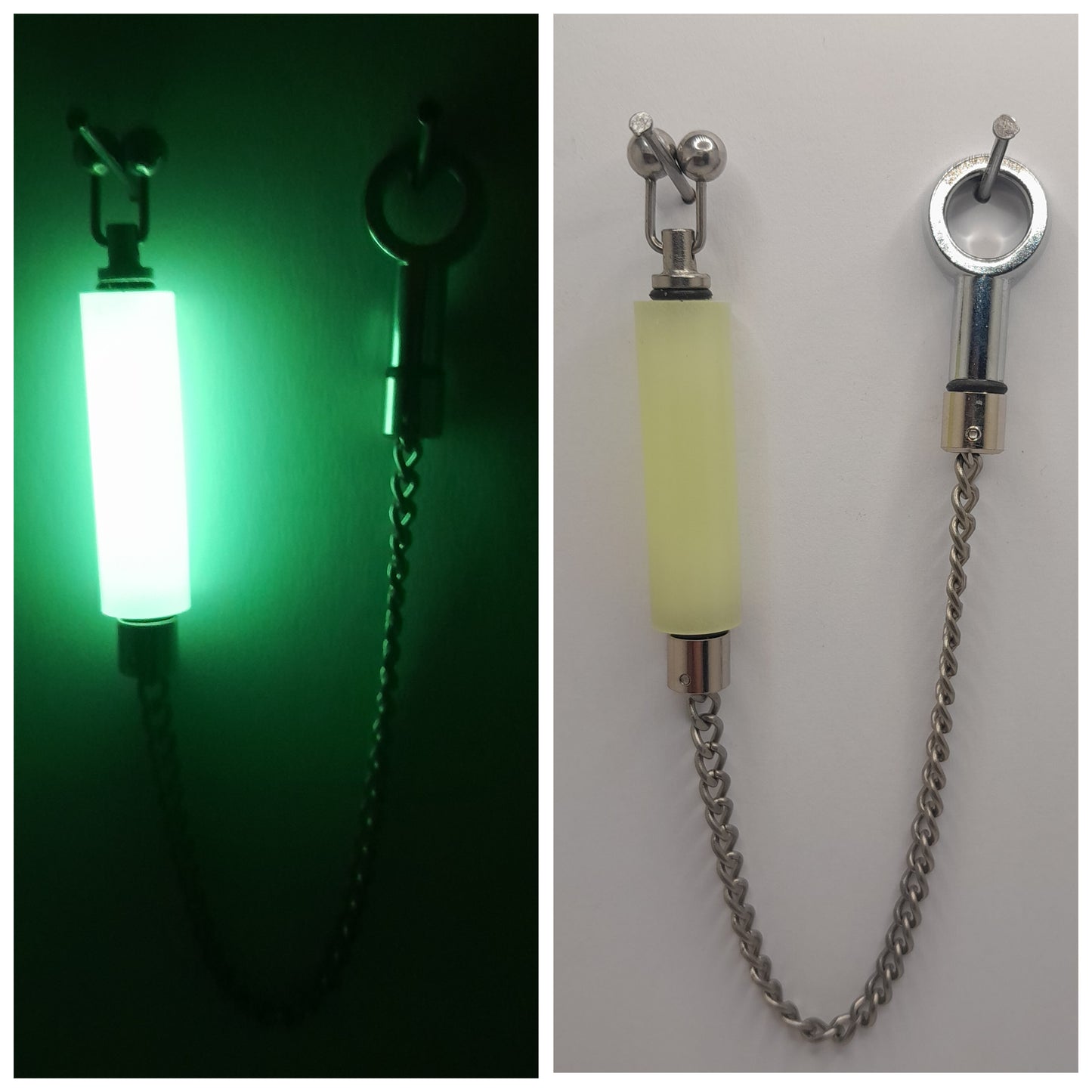 Slim Glow In The Dark Bobby's Bobbin With Black Or Stainless Chain Available In Three Lengths