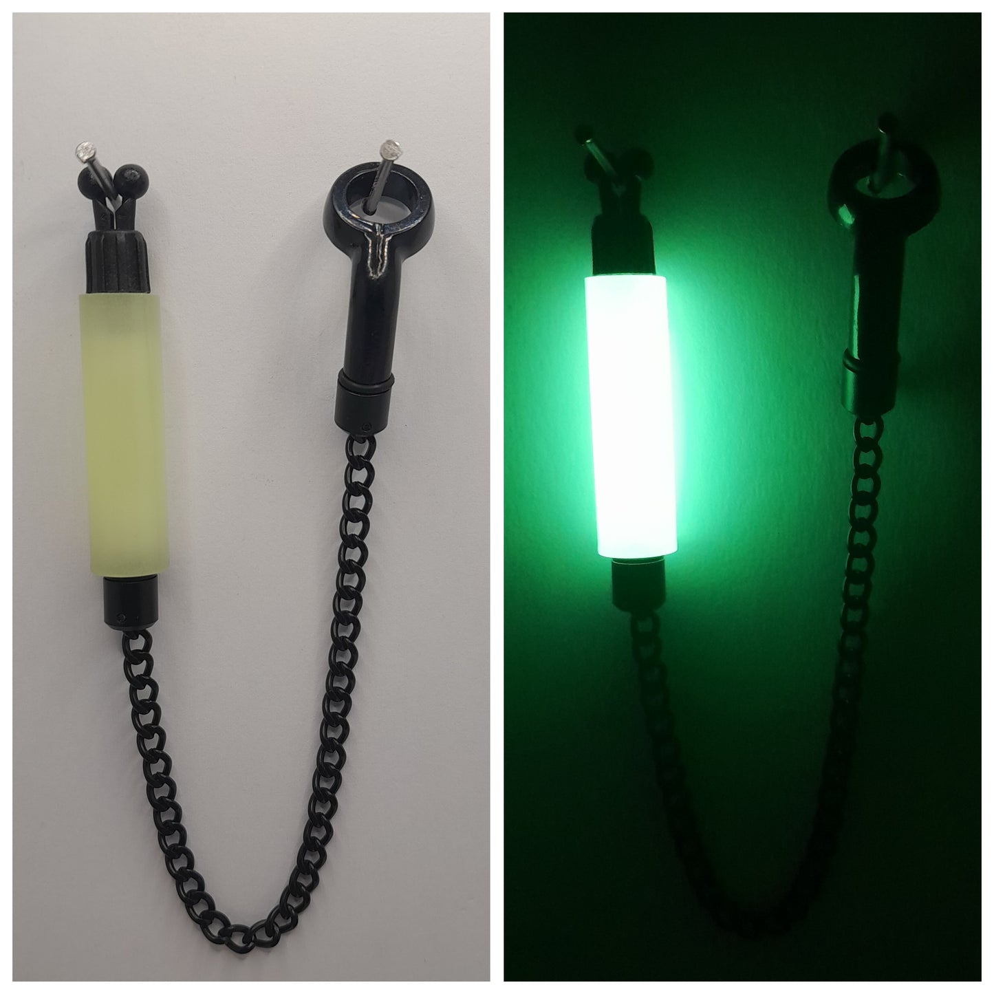 Slim Glow In The Dark Bobby's Bobbin With Black Or Stainless Chain Available In Three Lengths