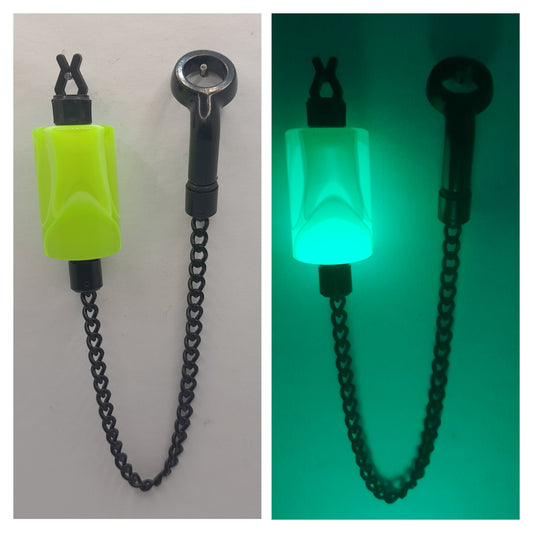 Glow In The Dark Bobby's Fluro Yellow Marbled Bobbin With Black OrvStainless Chain