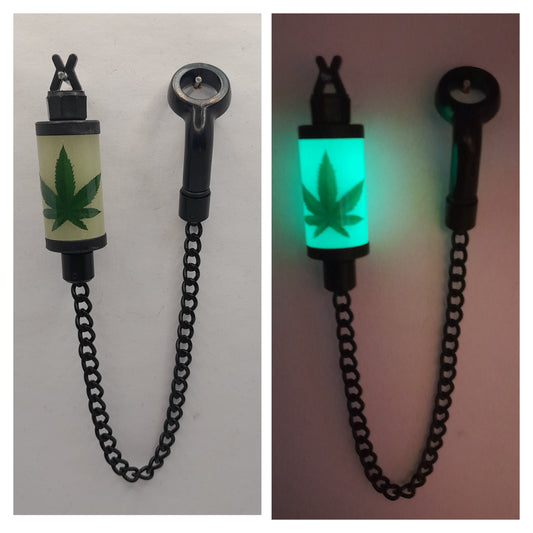 Glow In The Dark Cannabis Weed Leaves Leaf Bob Marley Bobby's Bobbin With Black Chain